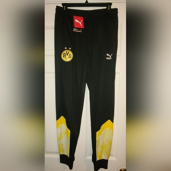 Puma Borussia Dortmund Iconic MCS Track Pants Men's Size Medium - Picture 1 of 3